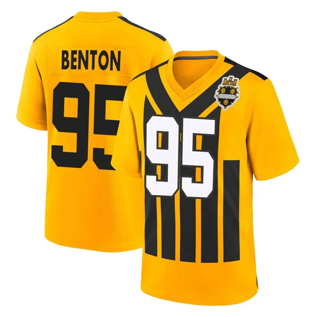 CAdoa P.Steelers #95 Keeanu Benton Player Gold Limited 1933 Throwback Home Game Stitched Jerseys