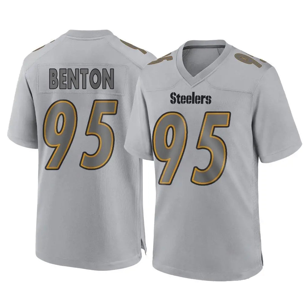 CAdoa P.Steelers #95 Keeanu Benton Player Gray Atmosphere Fashion Home Game Stitched Jerseys