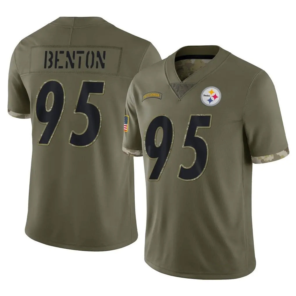 CAdoa P.Steelers #95 Keeanu Benton Player Olive Limited Salute To Service Home Game Stitched Jerseys