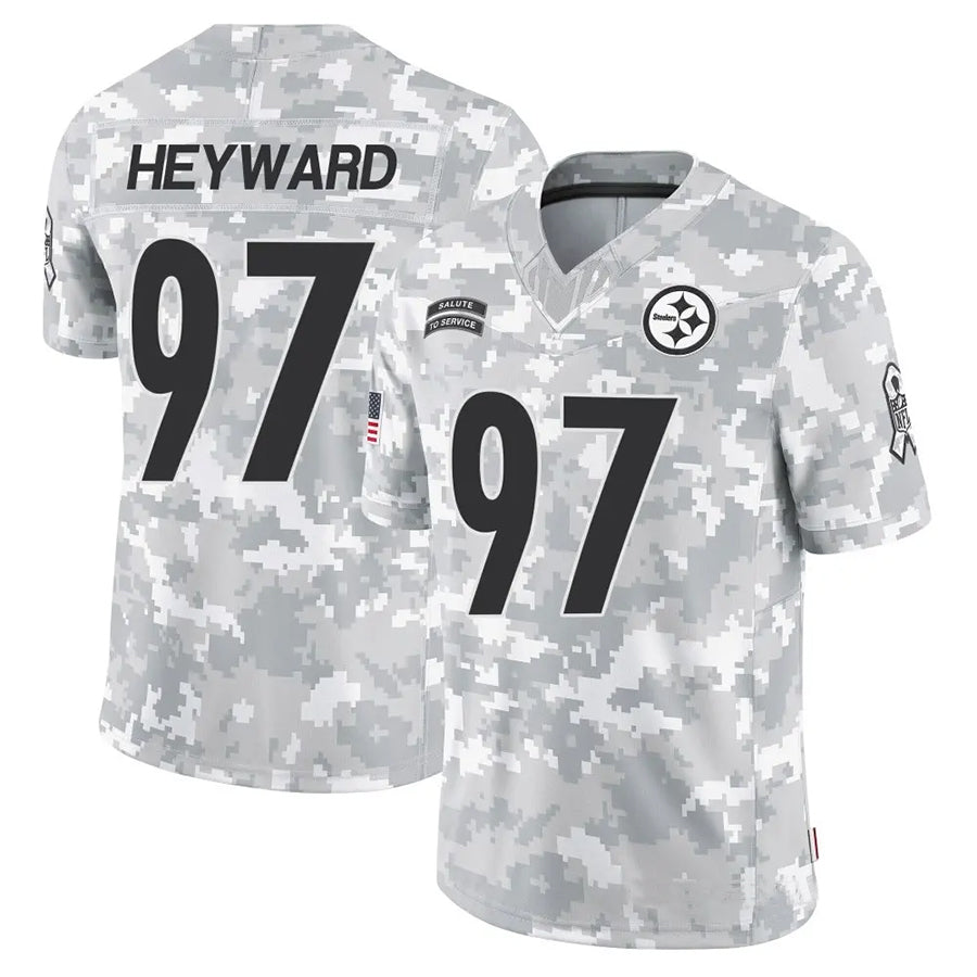CAdoa P.Steelers #97 Cameron Heyward Player Arctic Camo Salute to Service Limited Stitched Jerseys