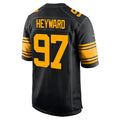 CAdoa P.Steelers #97 Cameron Heyward Player Black Home Replica Stitched Jerseys