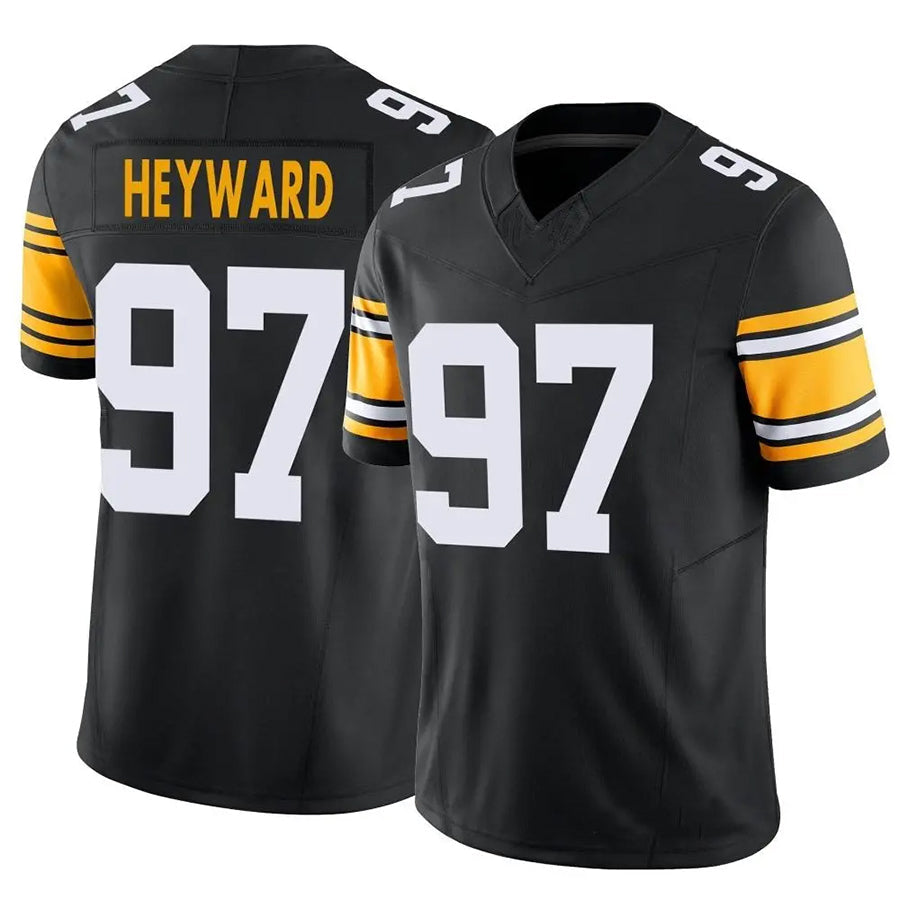 CAdoa P.Steelers #97 Cameron Heyward Player Black Vapor F.U.S.E. Limited Stitched Jerseys