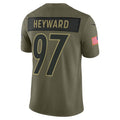 CAdoa P.Steelers #97 Cameron Heyward Player Vapor F.U.S.E. Limited Salute to Service Stitched Jerseys
