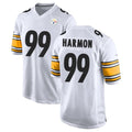 CAdoa P.Steelers #99 Derrick Harmon Player White Home Game Stitched Jerseys