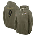 CAdoa P.Steelers #9 Chris Boswell Player Olive Salute to Service Pullover Hoodies Limited Stitched Jerseys