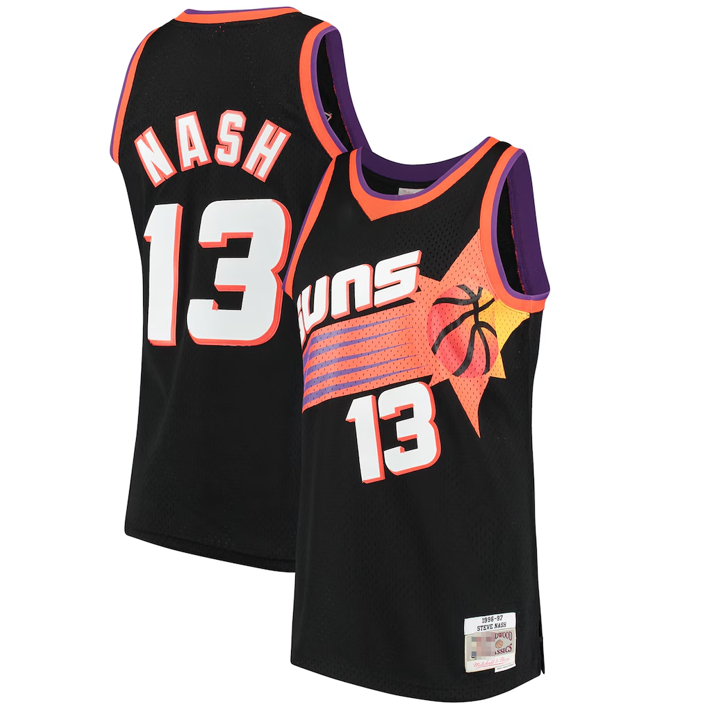 CAdoa P.Sunss #13 Steve Nash Mitchell & Ness Black 1996-1997 Hardwood Classics Swingman Jerseys