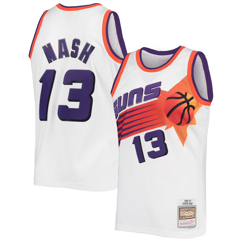 CAdoa P.Sunss #13 Steve Nash Mitchell & Ness White 1996-1997 Hardwood Classics Swingman Jerseys