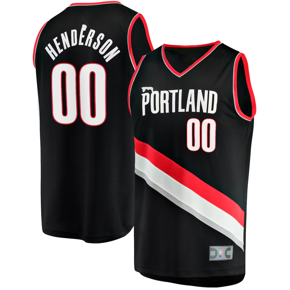 CAdoa PT.Blazers #00 Scoot Henderson Fanatics Black Fast Break Replica Jerseys - Icon Edition