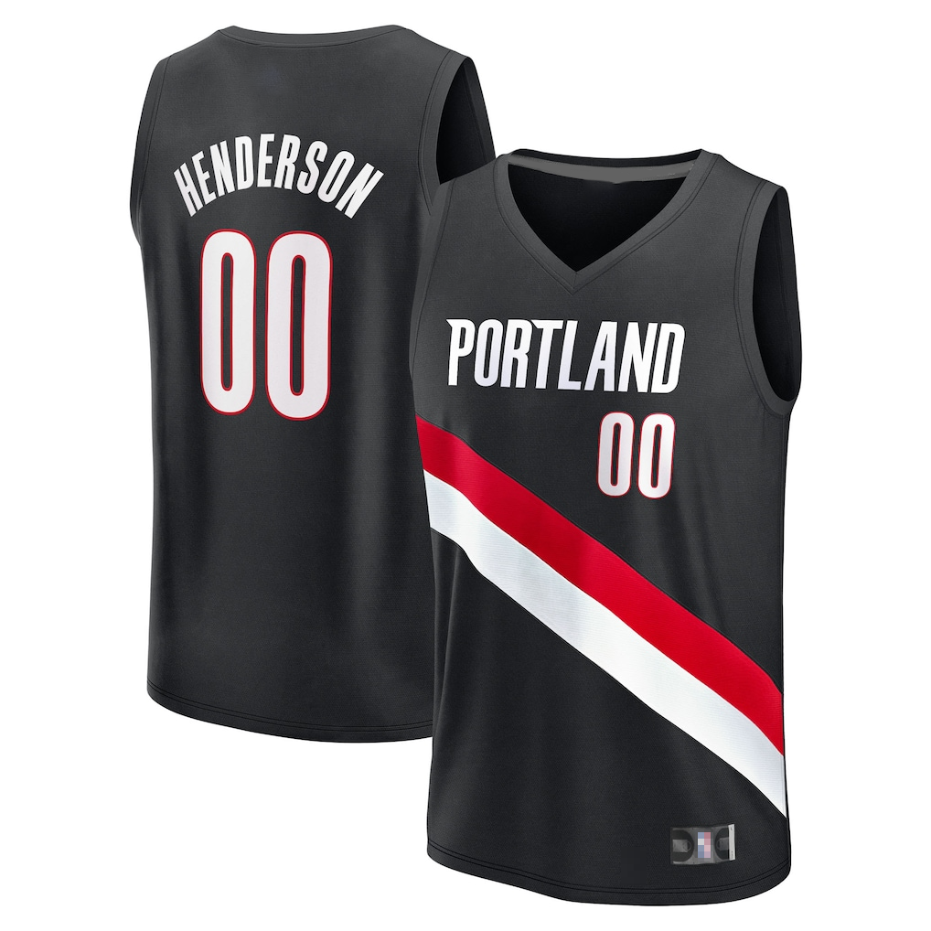 CAdoa PT.Blazers #00 Scoot Henderson Fanatics Black Fast Break Replica Jerseys - Icon Edition