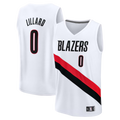 CAdoa PT.Blazers #0 Damian Lillard Fanatics White Fast Break Replica Player Jerseys - Association Edition