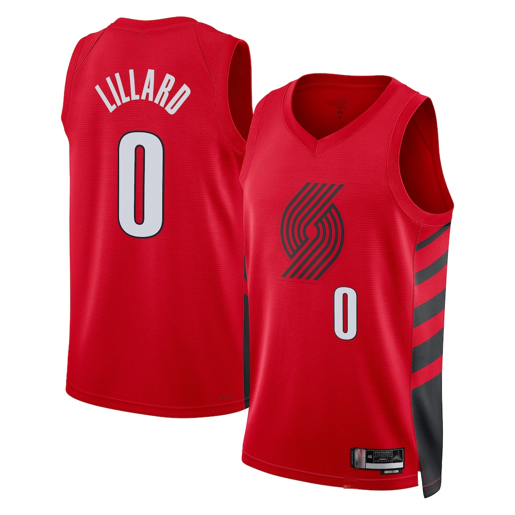 CAdoa PT.Blazers #0 Damian Lillard White Swingman Jerseys - Association Edition
