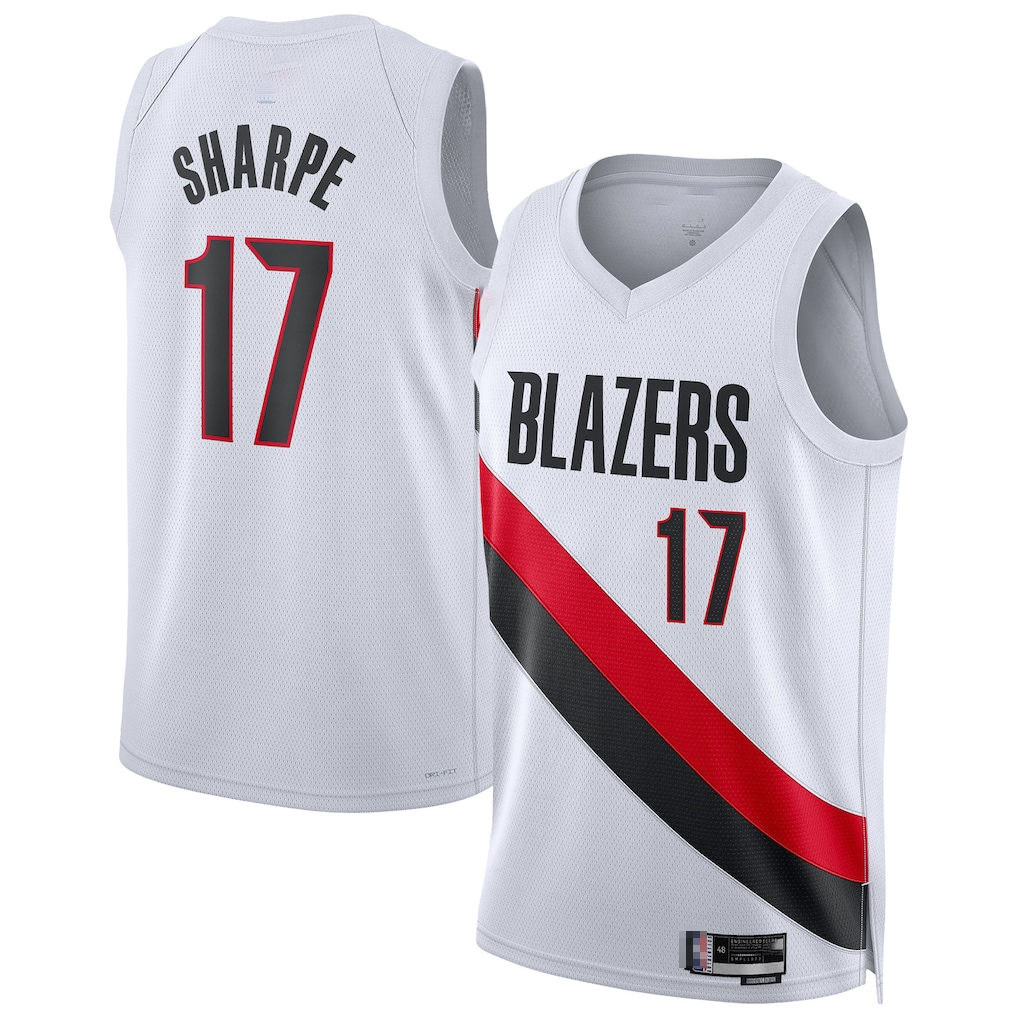 CAdoa PT.Blazers #17 Shaedon Sharpe White Swingman Player Jerseys - Association Edition