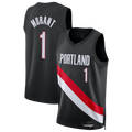 CAdoa PT.Blazers #1 Ja Morant Black Swingman Jerseys - Icon Edition