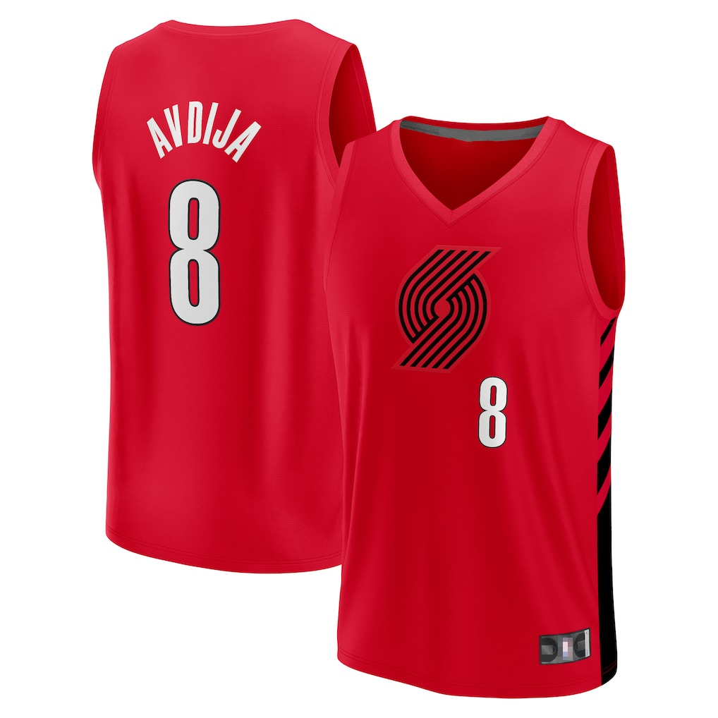 CAdoa PT.Blazers #8 Deni Avdija Fanatics Red Fast Break Player Jerseys - Statement Edition
