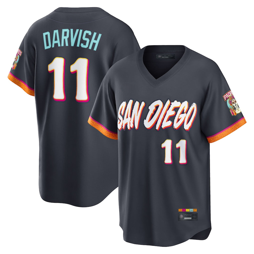 CAdoa S.Diego Padres #11 Yu Darvish Player Obsidian 2026 City Connect Home Game T-shirt Stitched Jerseys