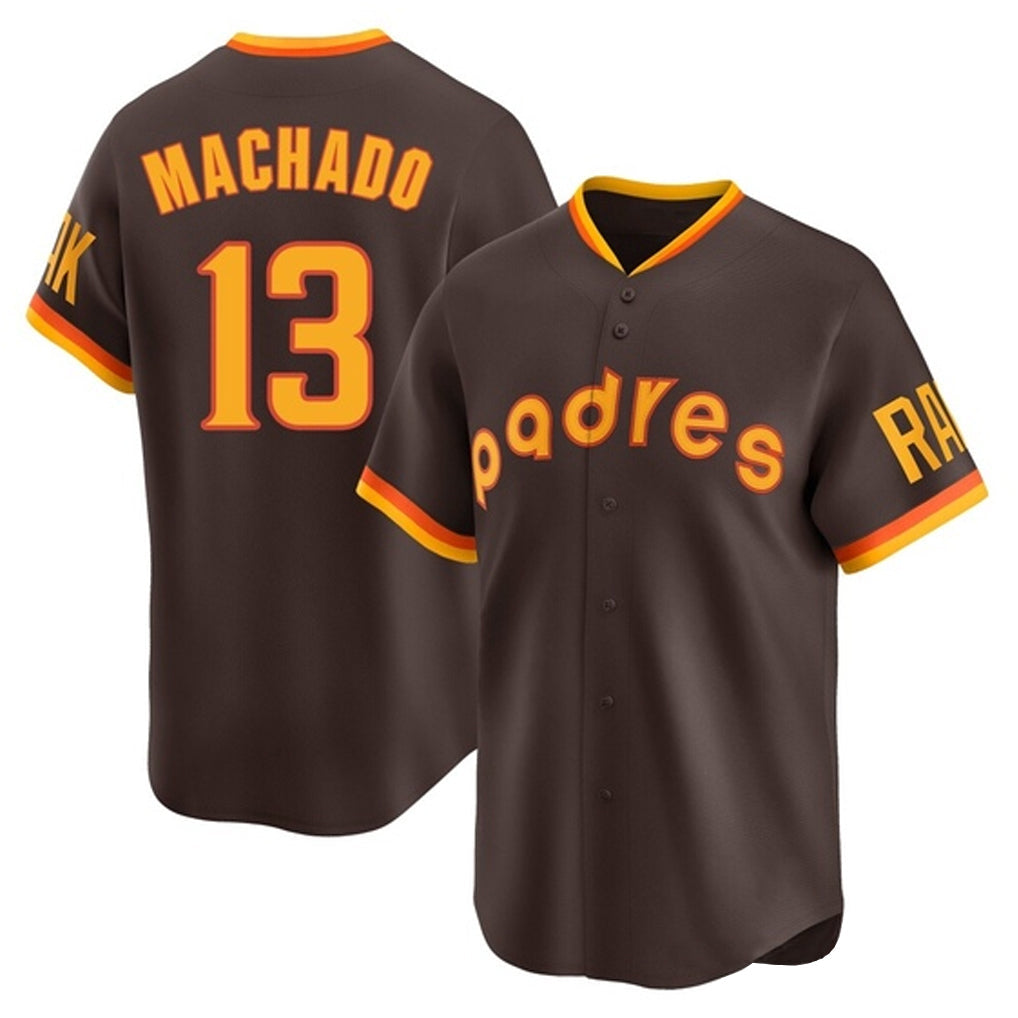 CAdoa S.Diego Padres #13 Manny Machado Player Brown Home Cooperstown Collection Replica Game Stitched Jerseys