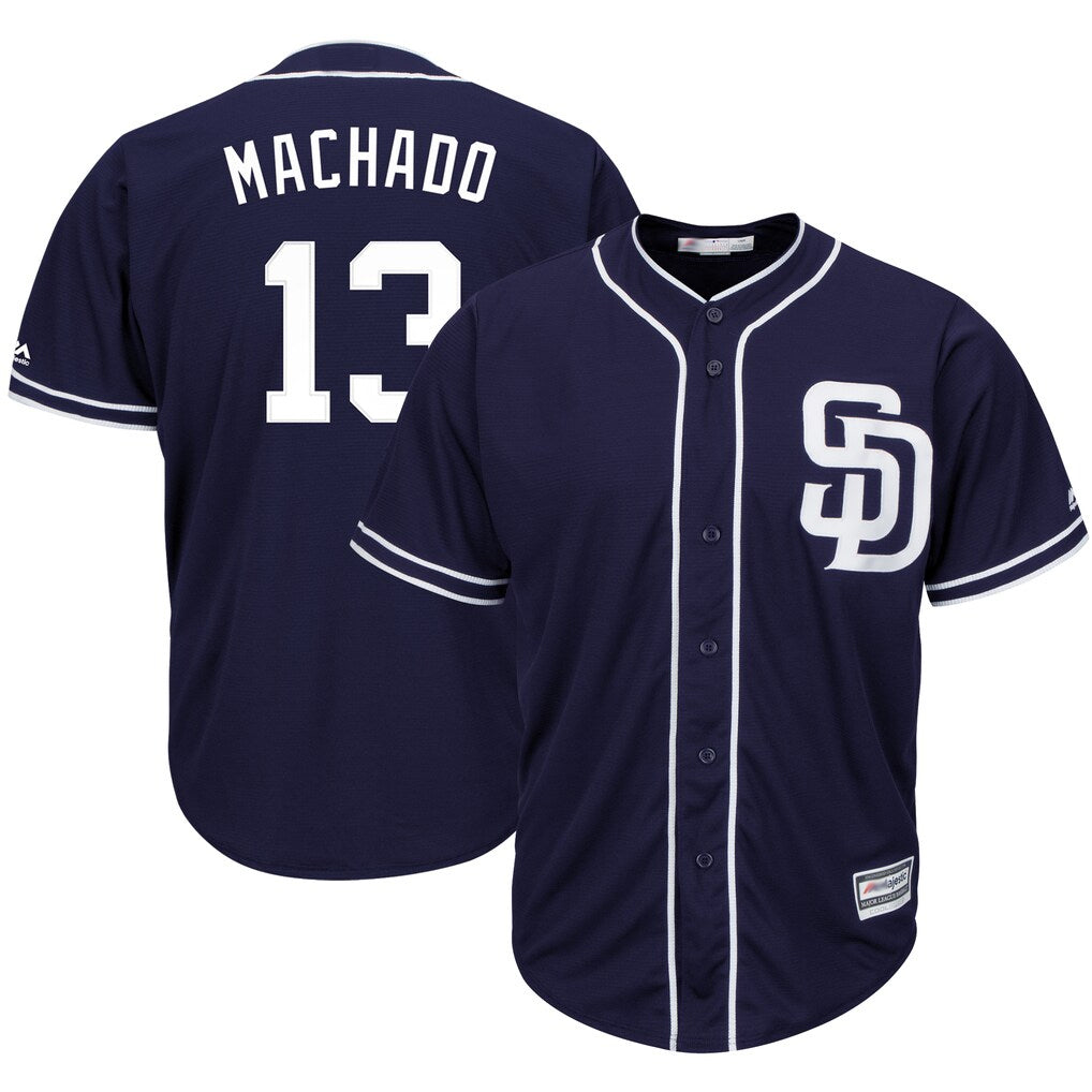CAdoa S.Diego Padres #13 Manny Machado Player Navy Cool Base Game Stitched Jerseys