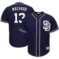 CAdoa S.Diego Padres #13 Manny Machado Player Navy Cool Base Game Stitched Jerseys