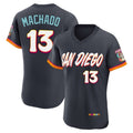 CAdoa S.Diego Padres #13 Manny Machado Player Obsidian 2026 City Connect Home Elite T-shirt Stitched Jerseys