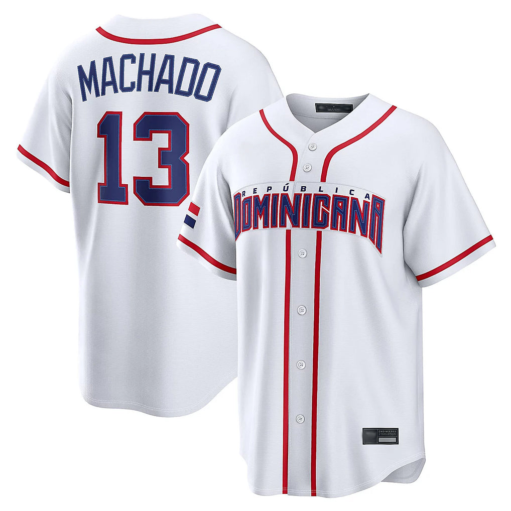 CAdoa S.Diego Padres #13 Manny Machado Player White 2026 World Classic Home Limited Stitched Jerseys