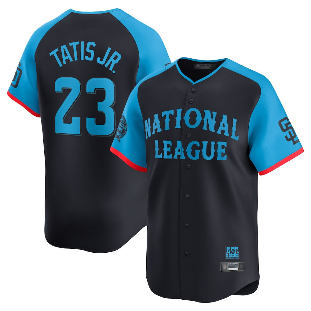 CAdoa S.Diego Padres #23 Fernando Tatis Jr Player Navy National League All-Star Game Limited Stitched Jerseys