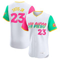 CAdoa S.Diego Padres #23 Fernando Tatis Jr Player White City Connect Home Limited Elite Stitched Jerseys