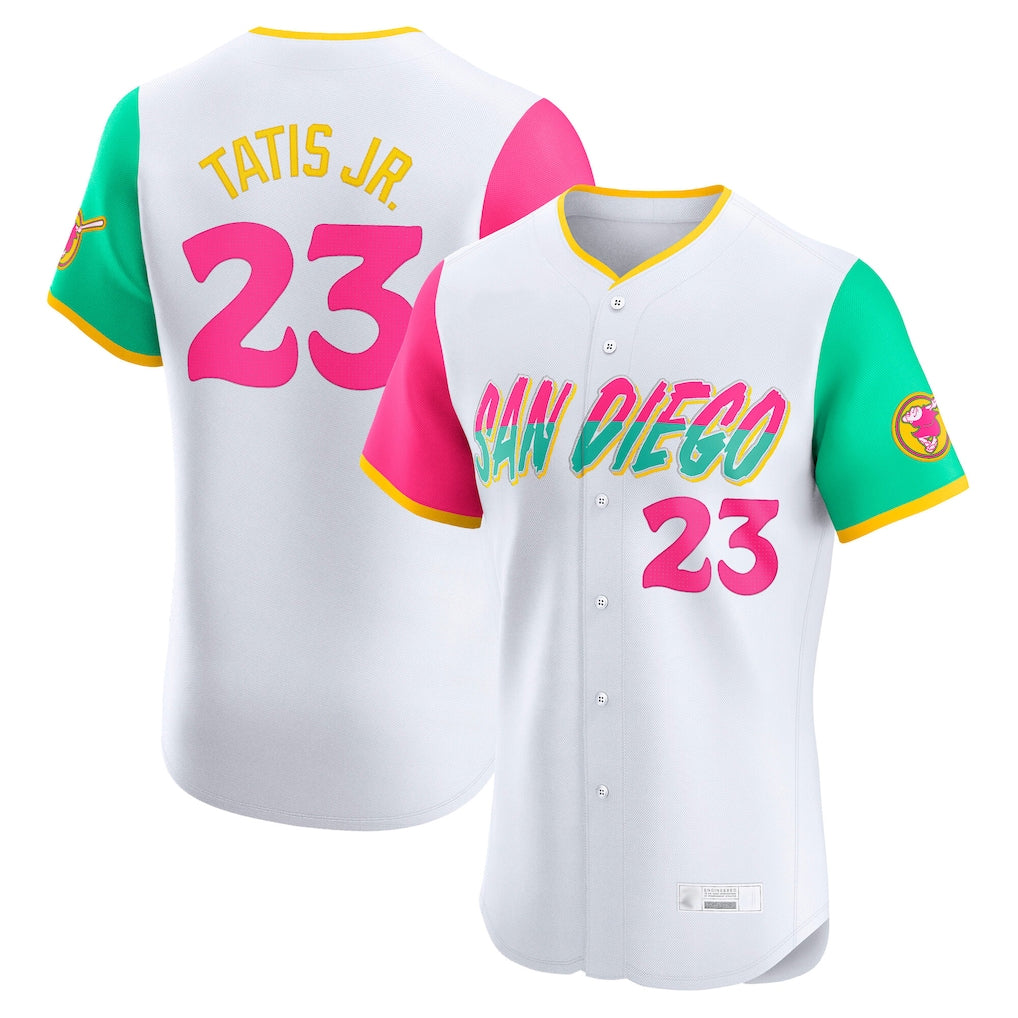 CAdoa S.Diego Padres #23 Fernando Tatis Jr Player White City Connect Home Limited Elite Stitched Jerseys