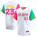 CAdoa S.Diego Padres #23 Fernando Tatis Jr Player White City Connect Home Limited Stitched Jerseys