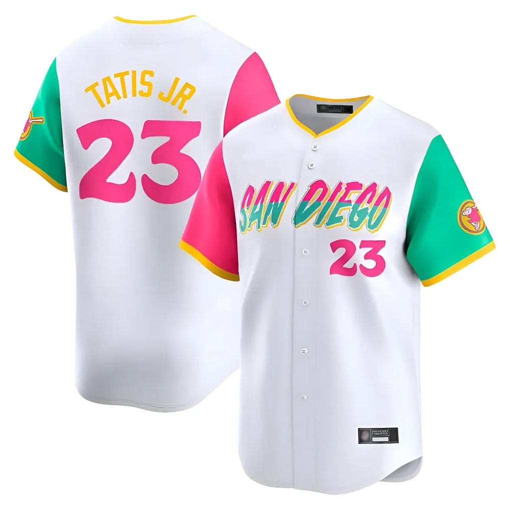 CAdoa S.Diego Padres #23 Fernando Tatis Jr Player White City Connect Home Limited Stitched Jerseys