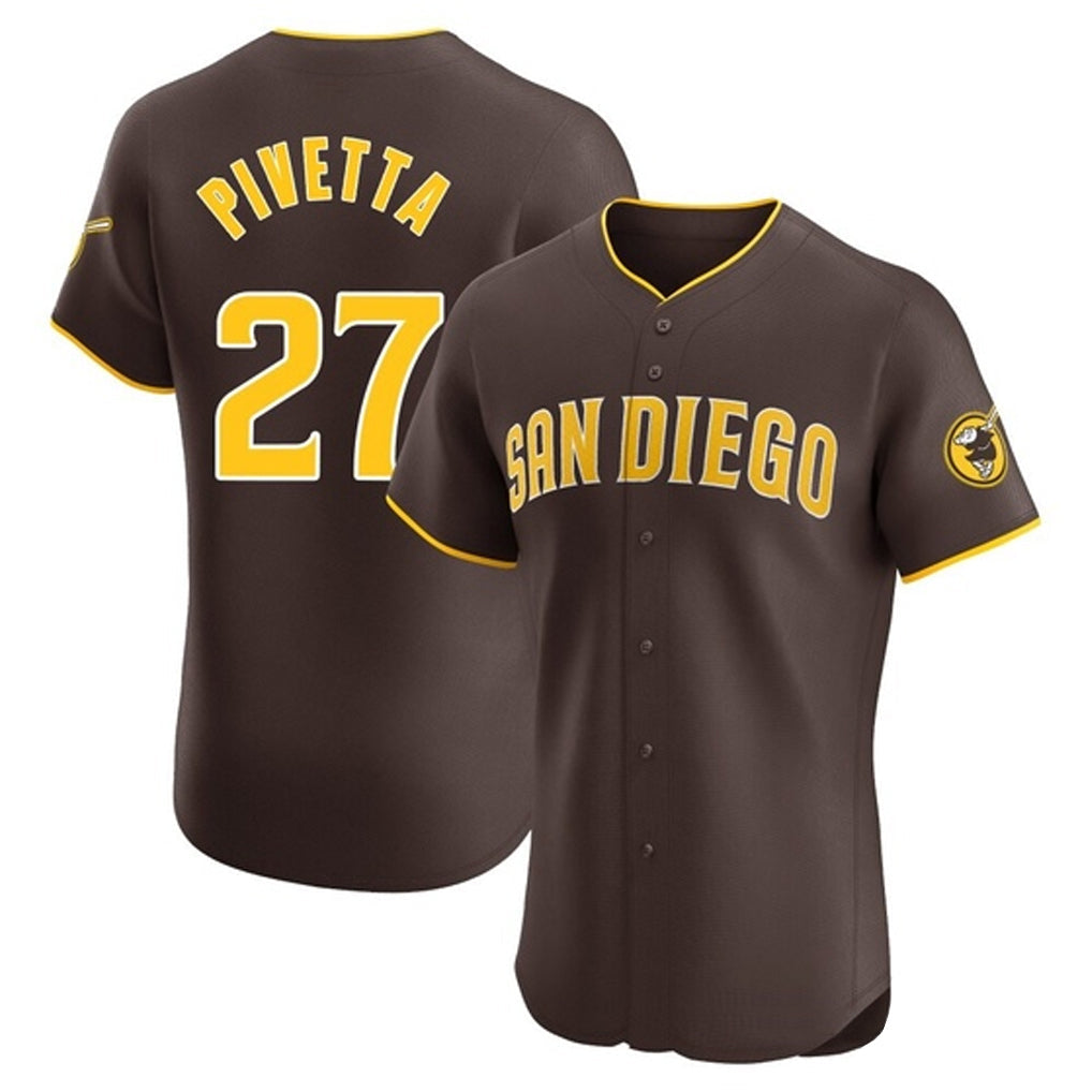 CAdoa S.Diego Padres #27 Nick Pivetta Player Brown Home Limited Elite Stitched Jerseys