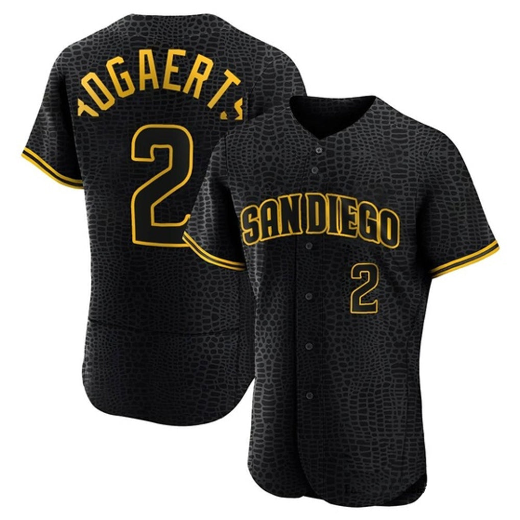 CAdoa S.Diego Padres #2 Xander Bogaerts Player Black Snake Skin City Home Limited Elite Stitched Jerseys