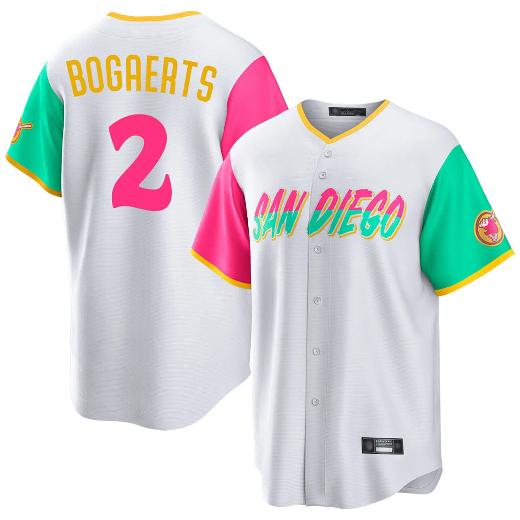 CAdoa S.Diego Padres #2 Xander Bogaerts Player White City Connect Home Game Stitched Jerseys