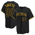 CAdoa S.Diego Padres #30 Gavin Sheets Player Black Snake Skin City Home Game Stitched Jerseys