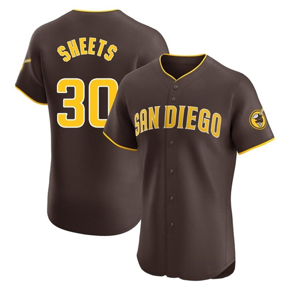 CAdoa S.Diego Padres #30 Gavin Sheets Player Brown Home Limited Elite Stitched Jerseys