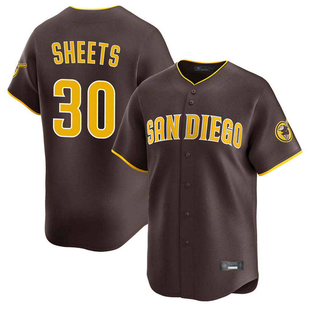 CAdoa S.Diego Padres #30 Gavin Sheets Player Brown Home Limited Stitched Jerseys