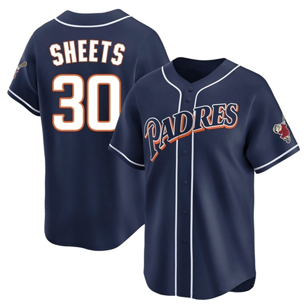 CAdoa S.Diego Padres #30 Gavin Sheets Player Navy Cooperstown Collection Limited Home Stitched Jerseys