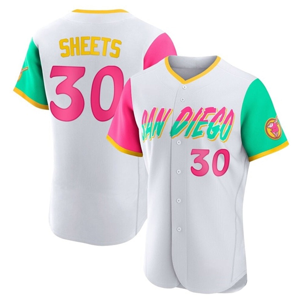 CAdoa S.Diego Padres #30 Gavin Sheets Player White City Connect Home Limited Elite Stitched Jerseys
