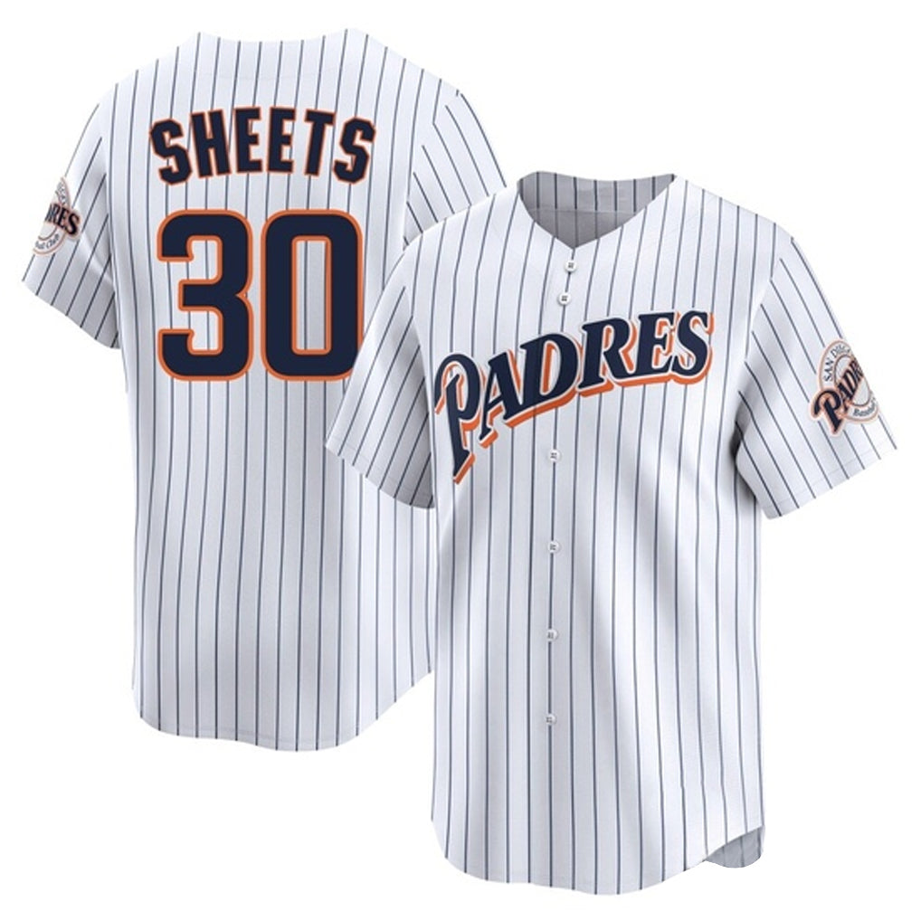 CAdoa S.Diego Padres #30 Gavin Sheets Player White Cooperstown Collection Limited Home Stitched Jerseys