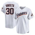 CAdoa S.Diego Padres #30 Gavin Sheets Player White Cooperstown Collection Limited Home Stitched Jerseys