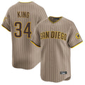 CAdoa S.Diego Padres #34 Michael King Player Khaki Home Limited Stitched Jerseys