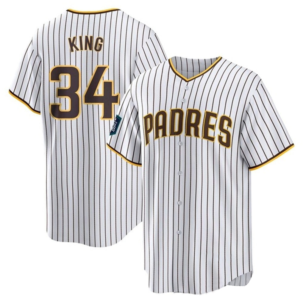 CAdoa S.Diego Padres #34 Michael King Player White Home Game Stitched Jerseys