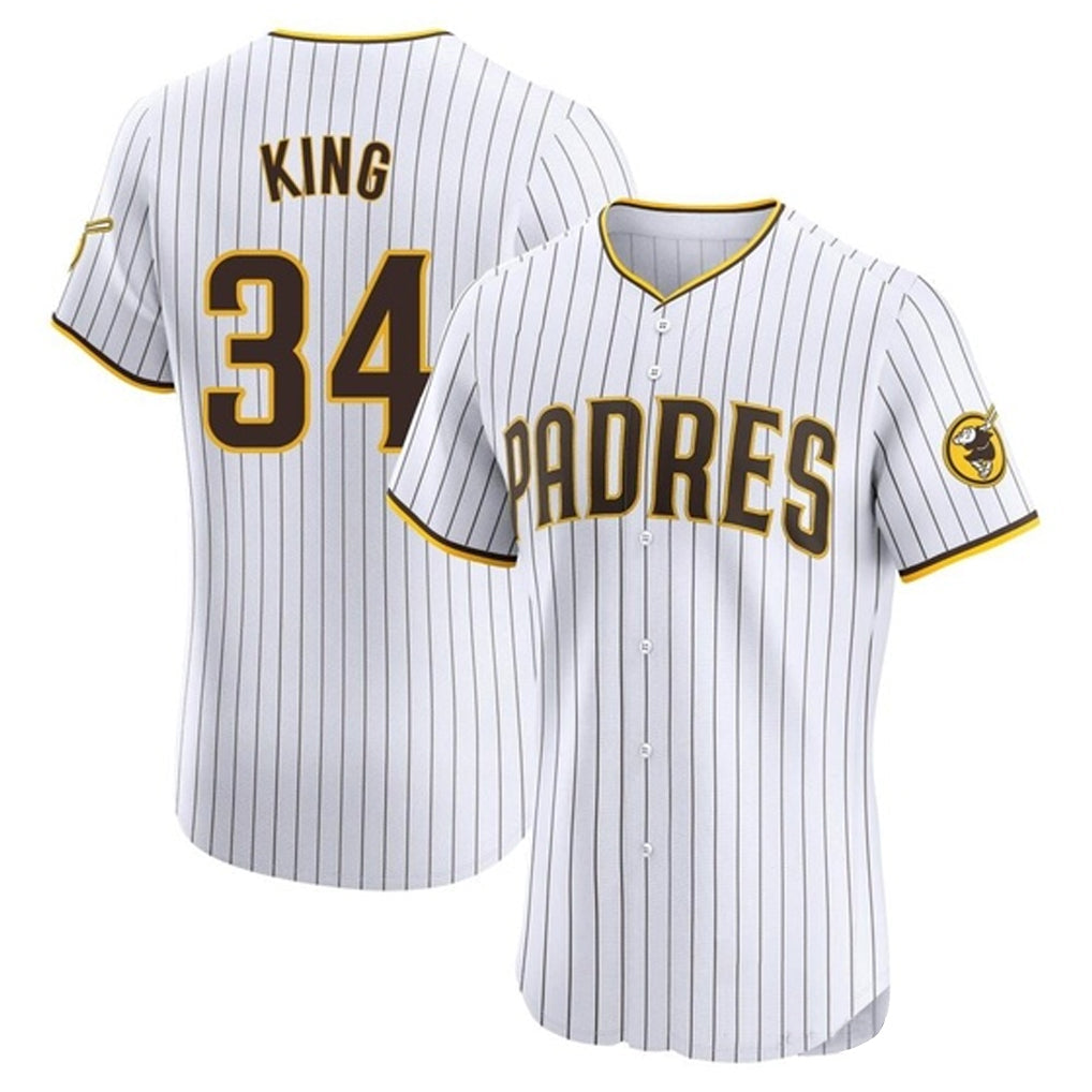 CAdoa S.Diego Padres #34 Michael King Player White Home Limited Elite Stitched Jerseys