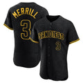 CAdoa S.Diego Padres #3 Jackson Merrill Player Black Snake Skin City Home Limited Elite Stitched Jerseys