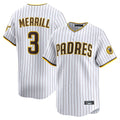CAdoa S.Diego Padres #3 Jackson Merrill Player White Home Limited Stitched Jerseys