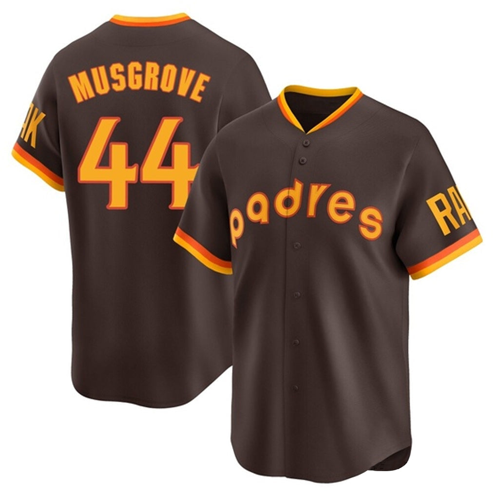 CAdoa S.Diego Padres #44 Joe Musgrove Player Brown Home Cooperstown Collection Replica Game Stitched Jerseys