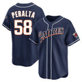 CAdoa S.Diego Padres #58 Wandy Peralta Player Navy Cooperstown Collection Limited Home Stitched Jerseys