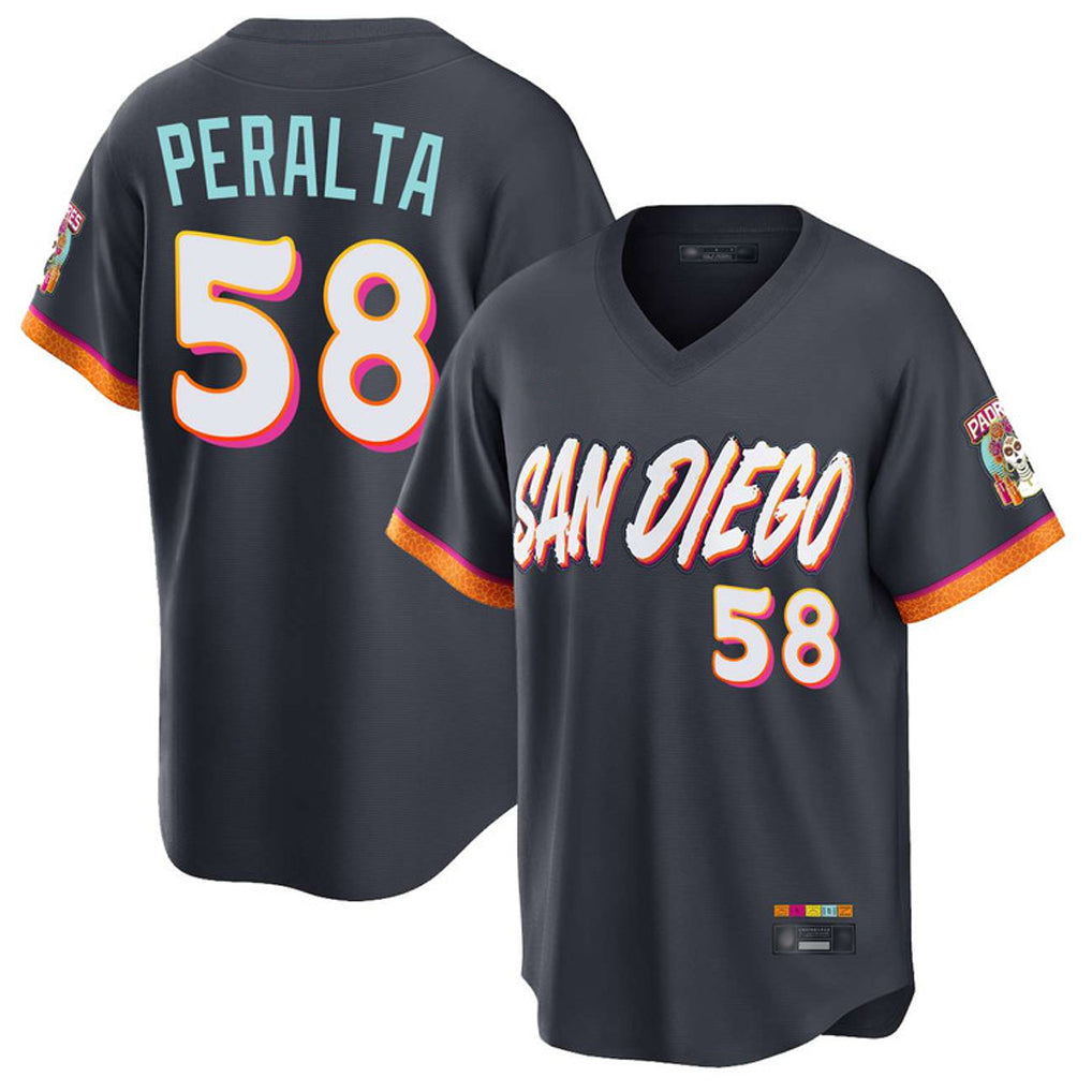CAdoa S.Diego Padres #58 Wandy Peralta Player Obsidian 2026 City Connect Home Limited T-shirt Stitched Jerseys