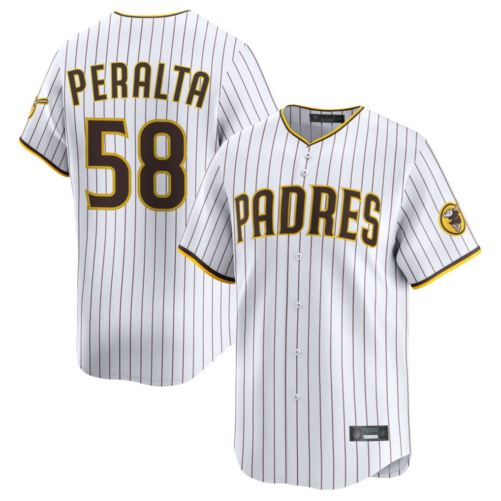 CAdoa S.Diego Padres #58 Wandy Peralta Player White Limited Home Stitched Jerseys