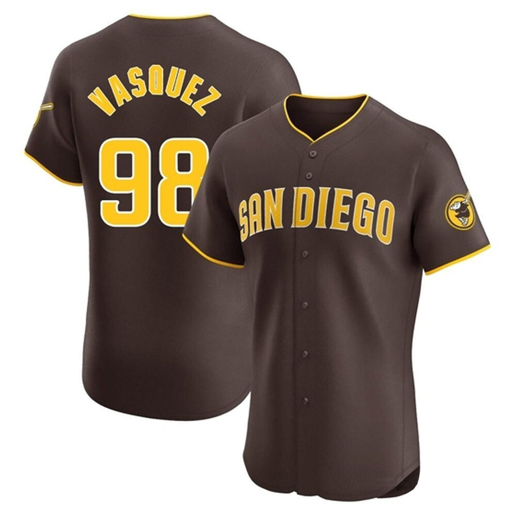 CAdoa S.Diego Padres #98 Randy Vasquez Player Brown Home Limited Elite Stitched Jerseys