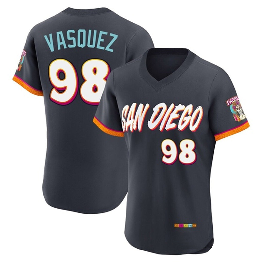 CAdoa S.Diego Padres #98 Randy Vasquez Player Obsidian 2026 City Connect Home Limited Elite T-shirt Stitched Jerseys